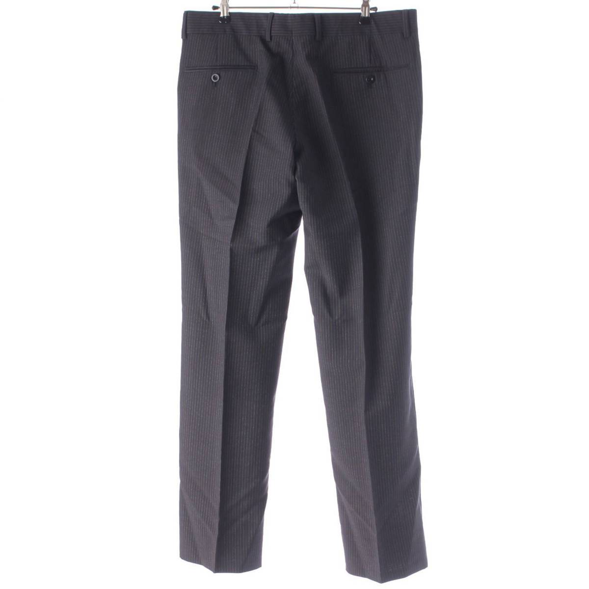 [Hermes] Hermes Wool x Mohair Suit Striped Slacks Pants Bottoms Navy 42 [Used] [Authenticated and Guaranteed Authentic] 207953