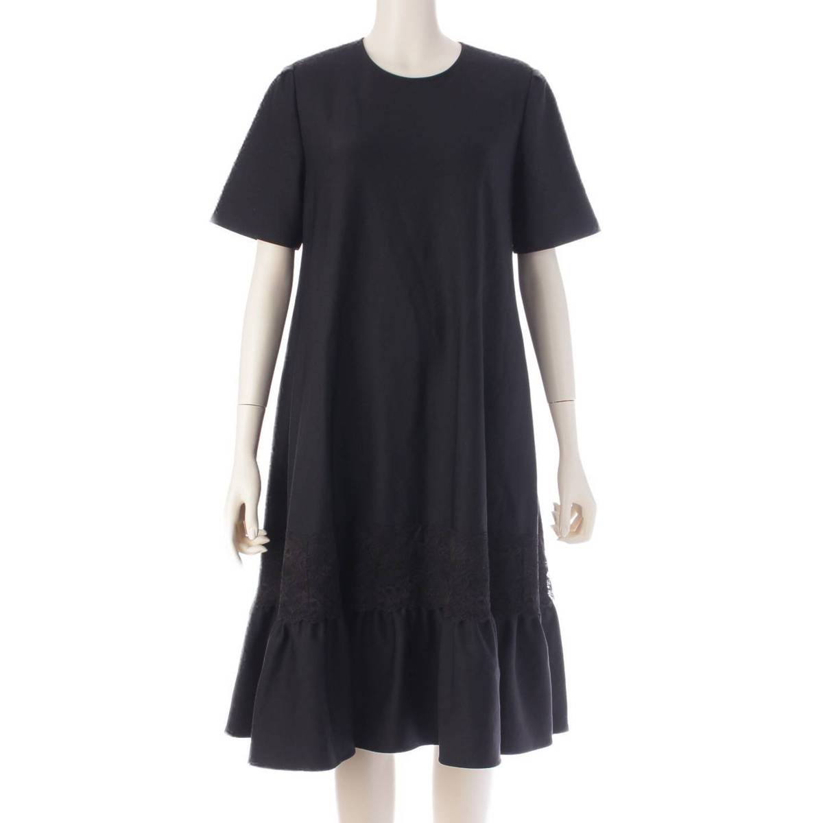 ELNEST CREATIVE ACTIVITY 24Stainless Steel Stretch Spring Lace Short Sleeve one piece dress 5427990  black 38