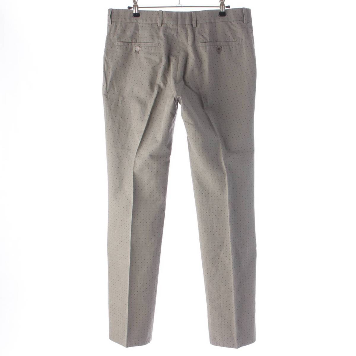 [Hermes] Hermes Cotton x Linen All-over Pattern Slacks Pants Bottoms Moss Green 42 [Used] [Authenticated and Guaranteed Authentic] 208415