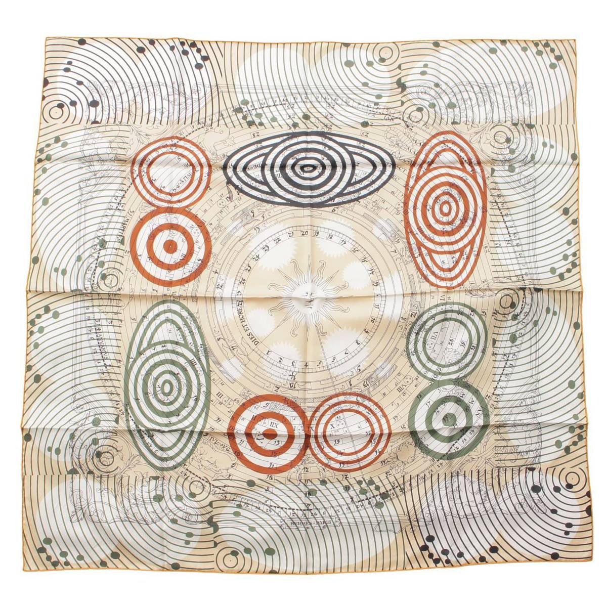 [Hermes] Hermes Carre 90 Silk Scarf Double Face ASTRONOMIE ASTROLOGIE Multicolor [Used] [Authenticated and Guaranteed Authentic] 208904