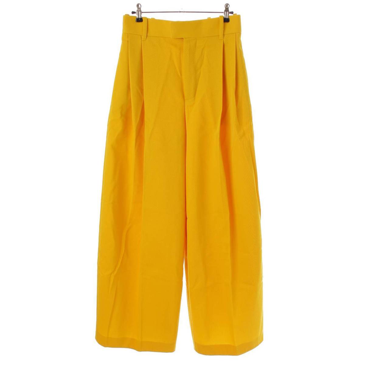 [Bottega Veneta] Bottega Veneta Wool Tuck Wide Pants Bottoms 653045 VOB20 Yellow 38 [Used] [Authenticated and Guaranteed Authentic] 210645