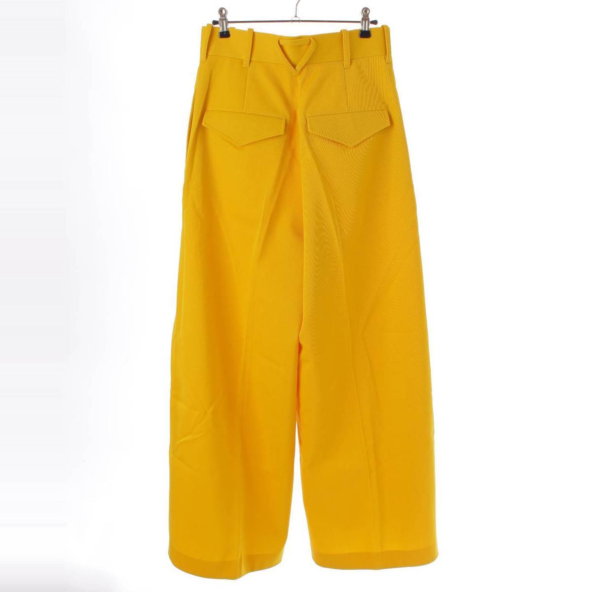 [Bottega Veneta] Bottega Veneta Wool Tuck Wide Pants Bottoms 653045 VOB20 Yellow 38 [Used] [Authenticated and Guaranteed Authentic] 210645