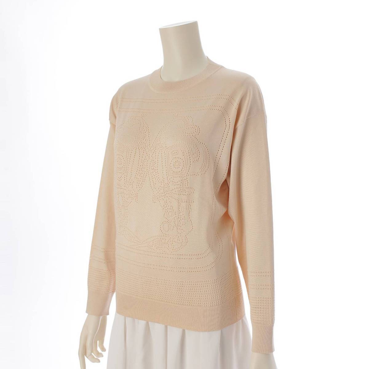 [Hermes] Hermes 23 years Brides de Gala Silk Knit Sweater Ivory 34 [Used] [Authenticated and Guaranteed Authentic] 210674