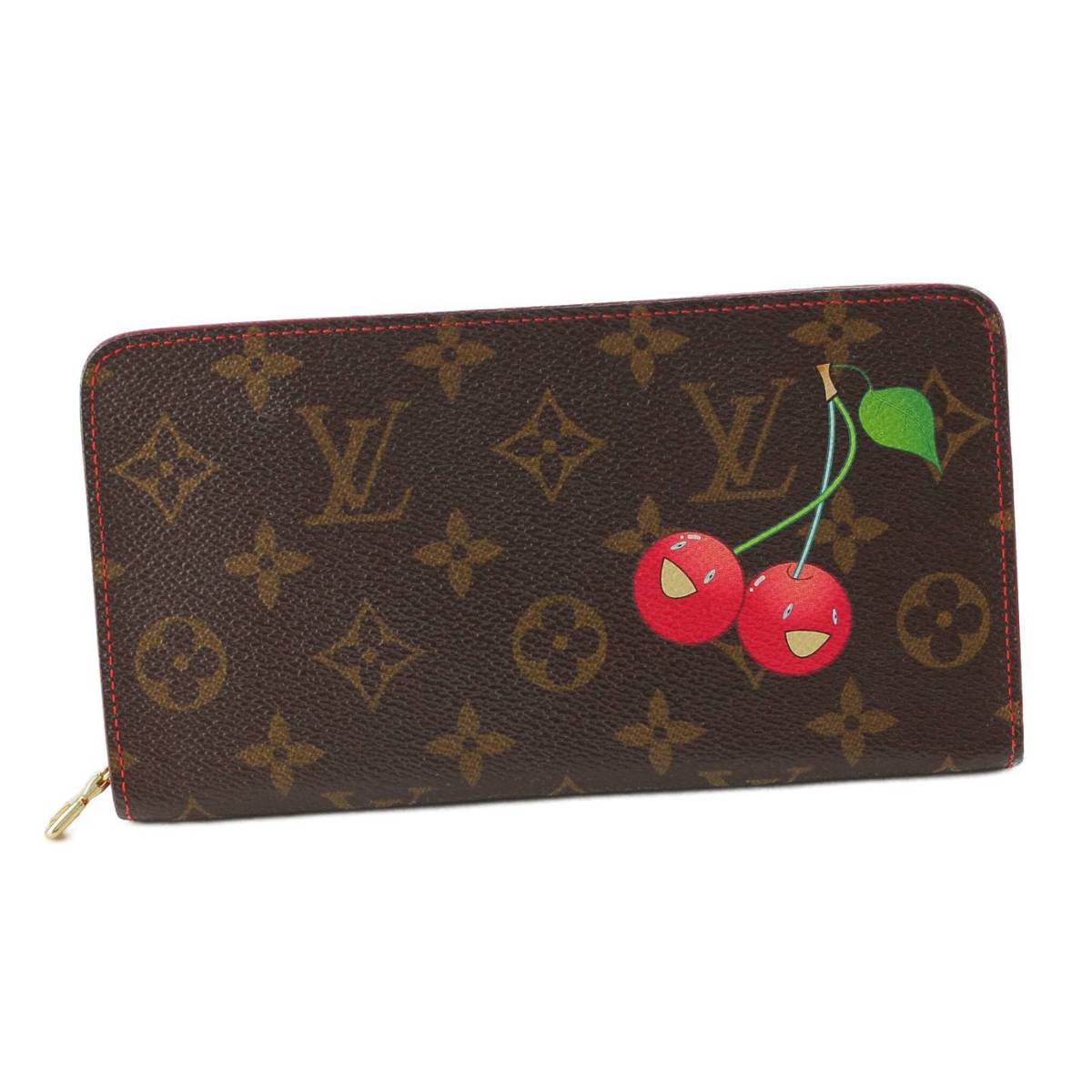 [Louis Vuitton] Louis Vuitton Monogram Cherry Portemonne Zip Around Long Wallet M95006 Brown [Used] [Authenticated and Guaranteed Authentic] 210785