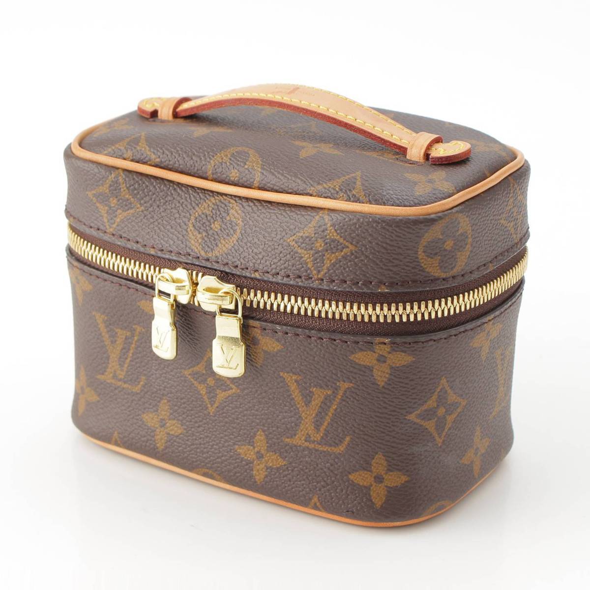 [Louis Vuitton] Louis Vuitton Monogram Nice Nano Vanity Bag Cosmetics Pouch M44936 Brown [Used] [Authenticated and Guaranteed Authentic] 210963