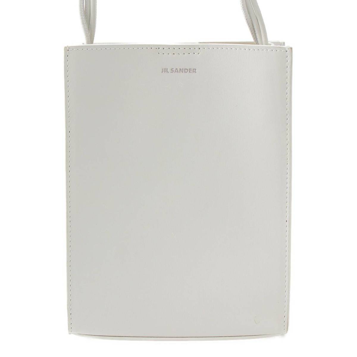 [Jil Sander] Tangle Small Leather Mini Shoulder Bag Padded Strap White [Used] [Authenticated and Guaranteed Authentic] 211638