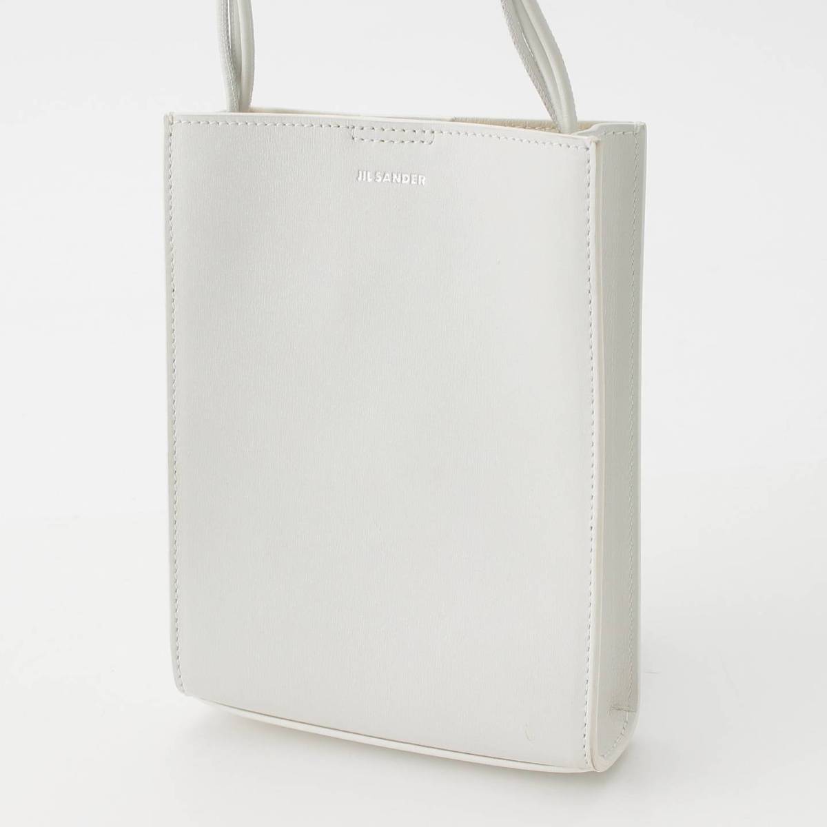 [Jil Sander] Tangle Small Leather Mini Shoulder Bag Padded Strap White [Used] [Authenticated and Guaranteed Authentic] 211638