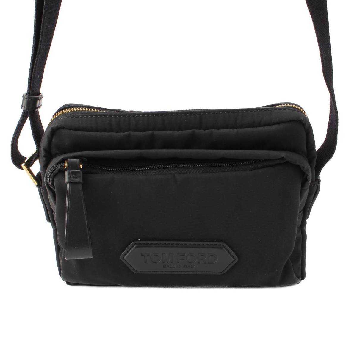 [Tom Ford] Tom Ford Nylon Messenger Shoulder Bag H0455 Black [Used] [Authenticated and Guaranteed Authentic] 211745