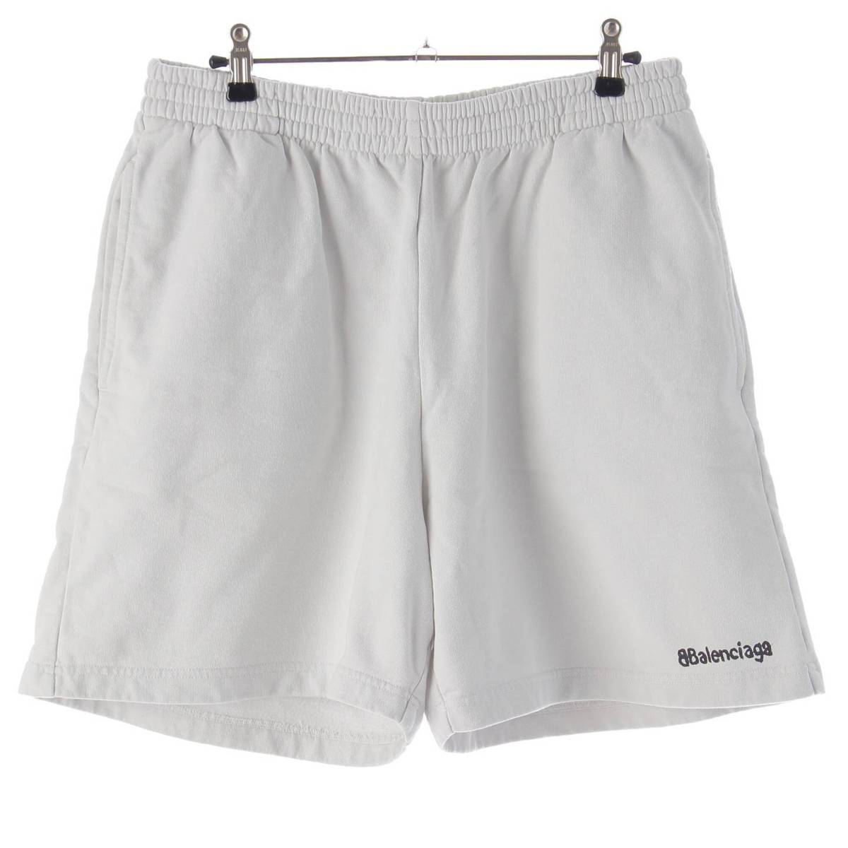 [Balenciaga] Balenciaga 23AW Men's BB Corp Logo Print Relaxed Shorts 676137 White XS [Used] [Authenticated and Guaranteed Authentic] 211919
