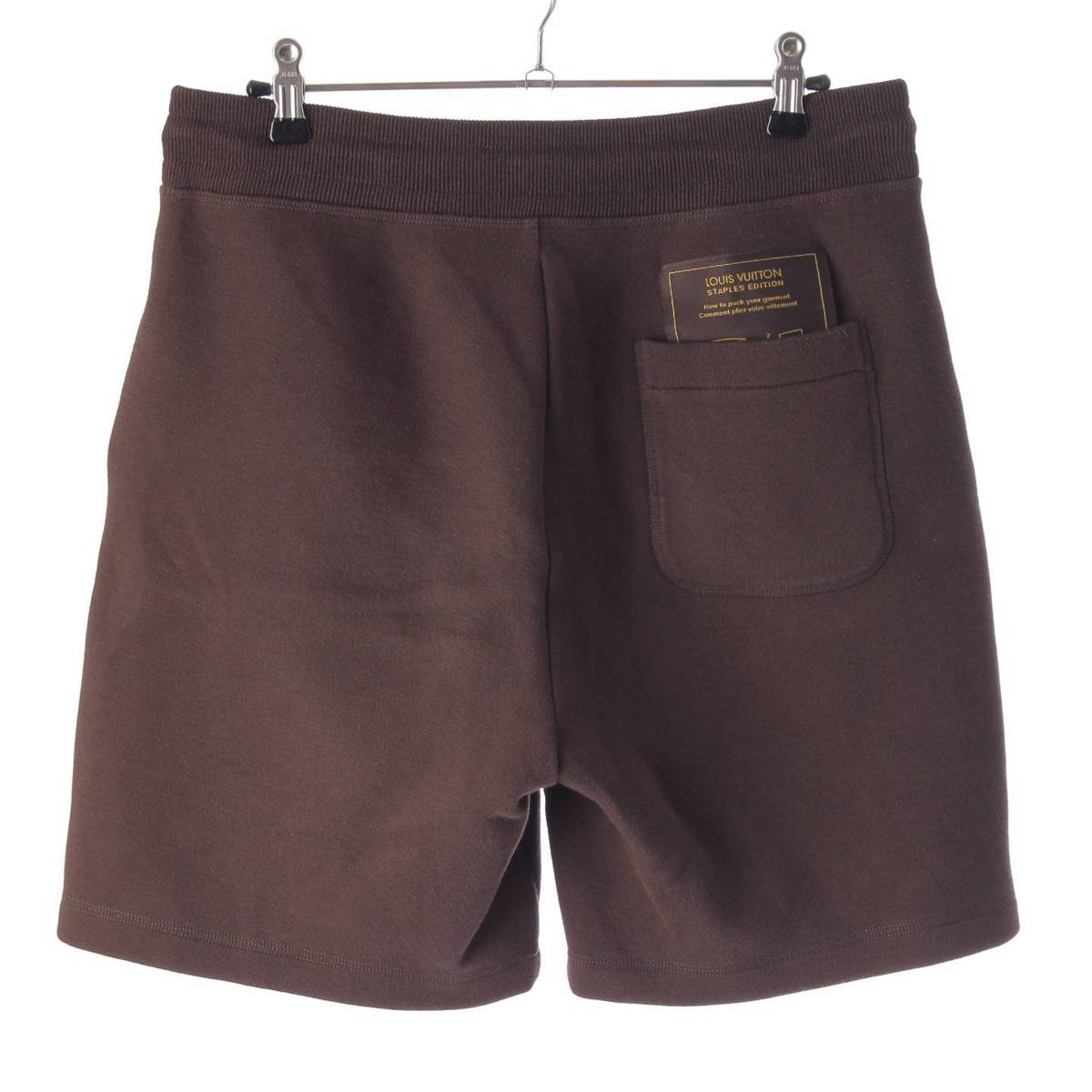 [Louis Vuitton] Louis Vuitton 22 Stainless Steel Men's Back Logo Label Sweat Shorts Shorts Brown XS [Used] [Authenticated and Guaranteed Authentic] 212105