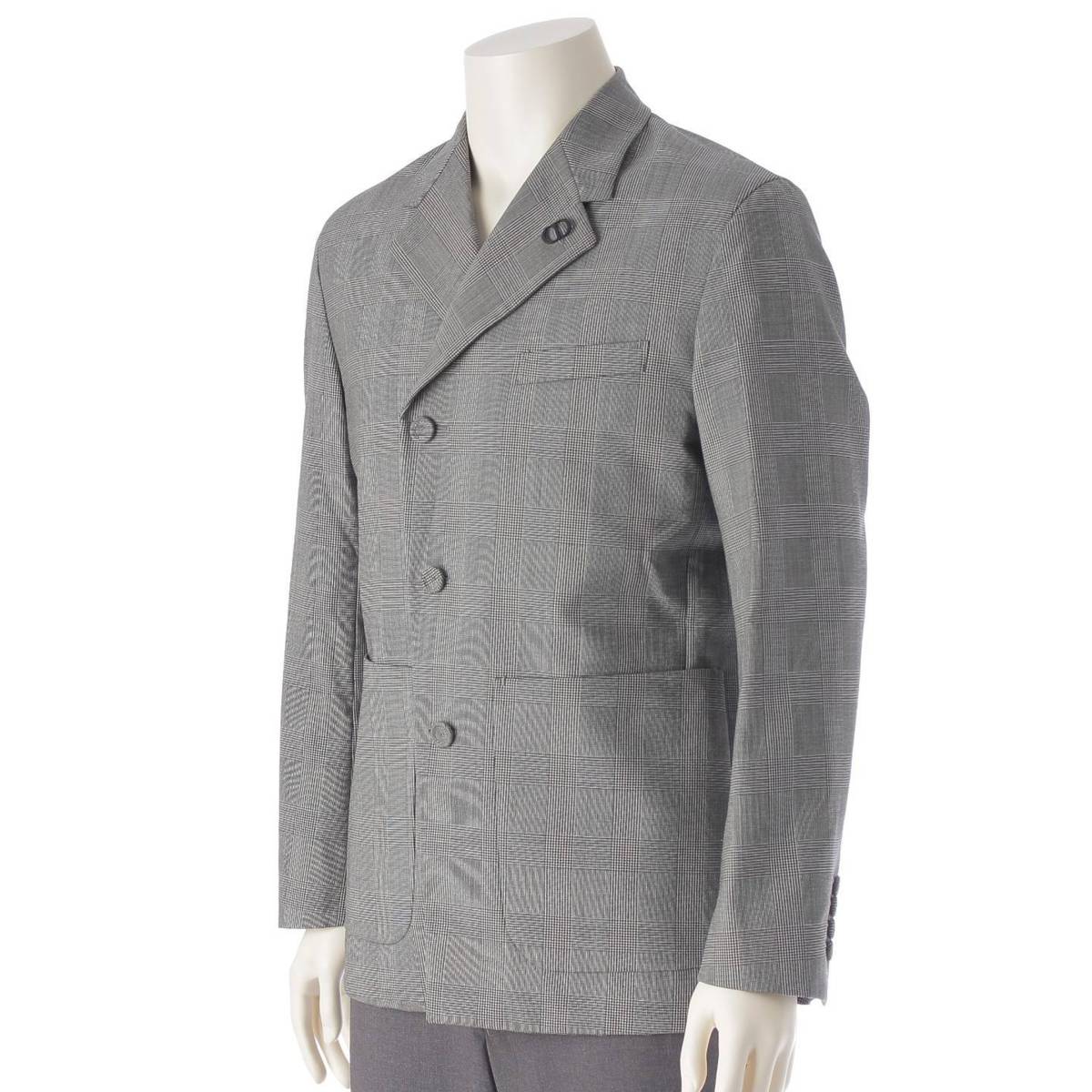 [Dior] DIOR Men's Princess of Wales Tailored Jacket 113C278A4995 Gray 44 [Used] [Authenticated and Guaranteed Authentic] 212552