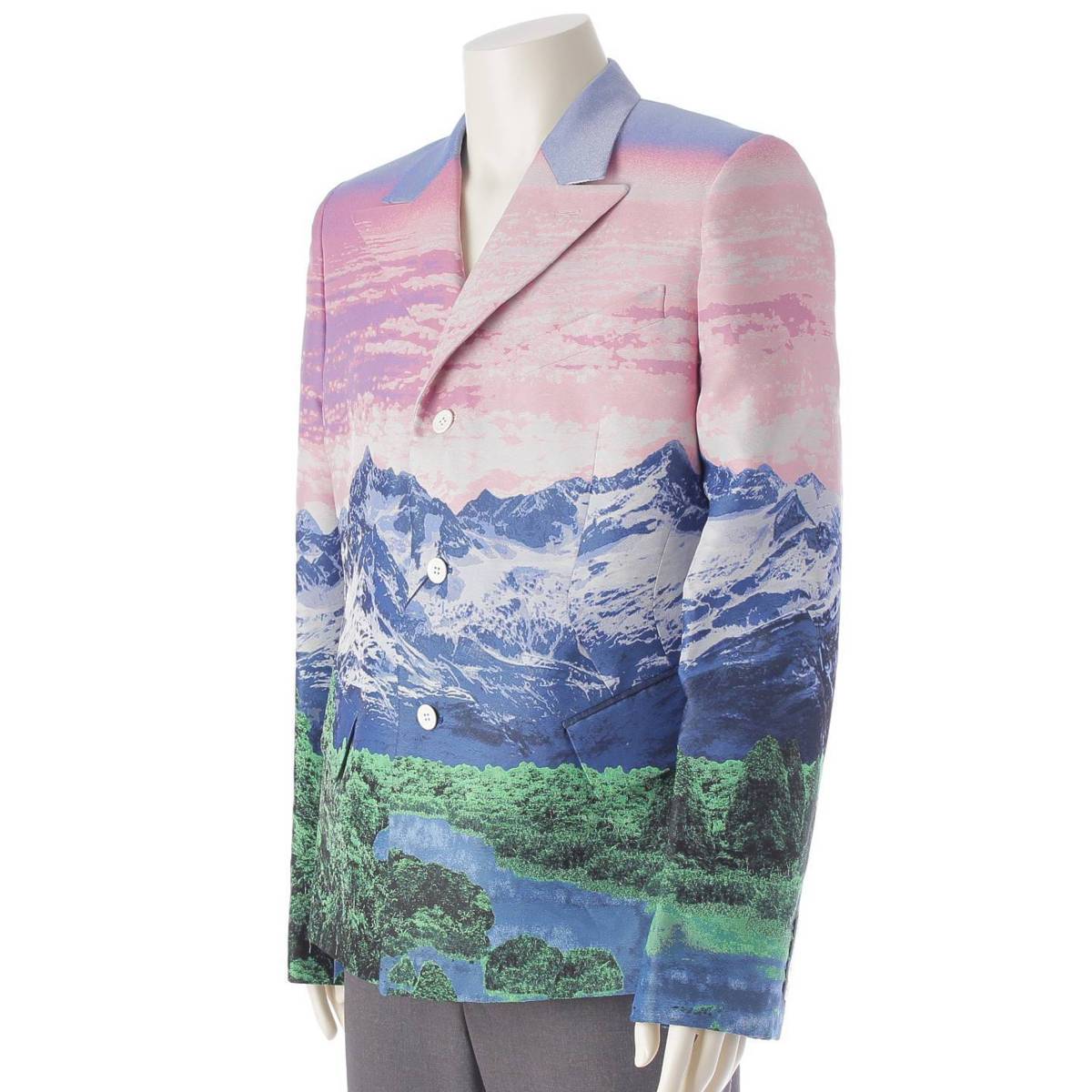 [Louis Vuitton] Louis Vuitton 22 Stainless Steel Men's Amen Break Landscape Tailored Jacket Multicolor 50 [Used] [Authenticated and Guaranteed Authentic] 212553