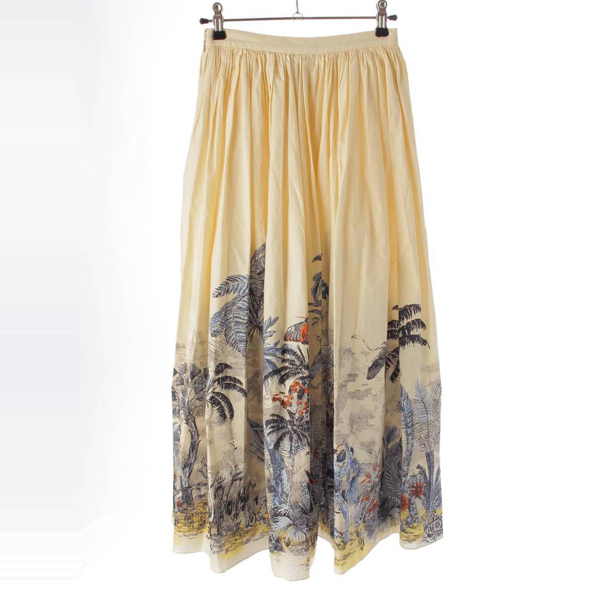 [Dior] DIOR 20AW Tropical Toile de Jouy Cotton Skirt 951J33A3950 Beige 34 [Used] [Authenticated and Guaranteed Authentic] 212727