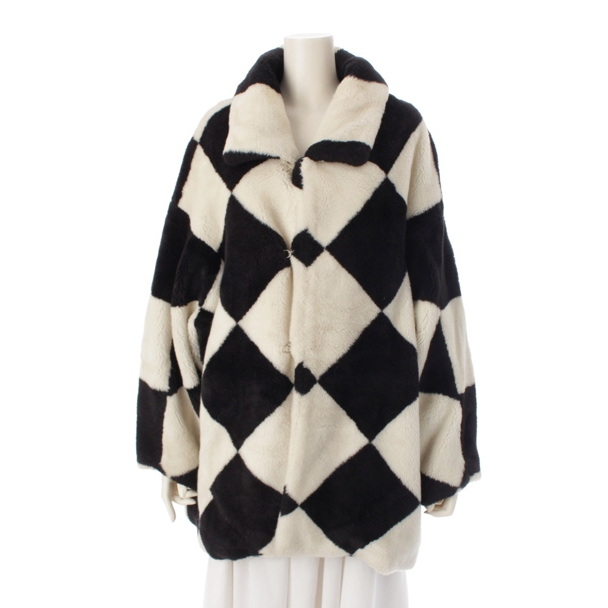 COMME des GARCONS ChicPunk Checker Boa Jacket outer GC-05019M Black White M