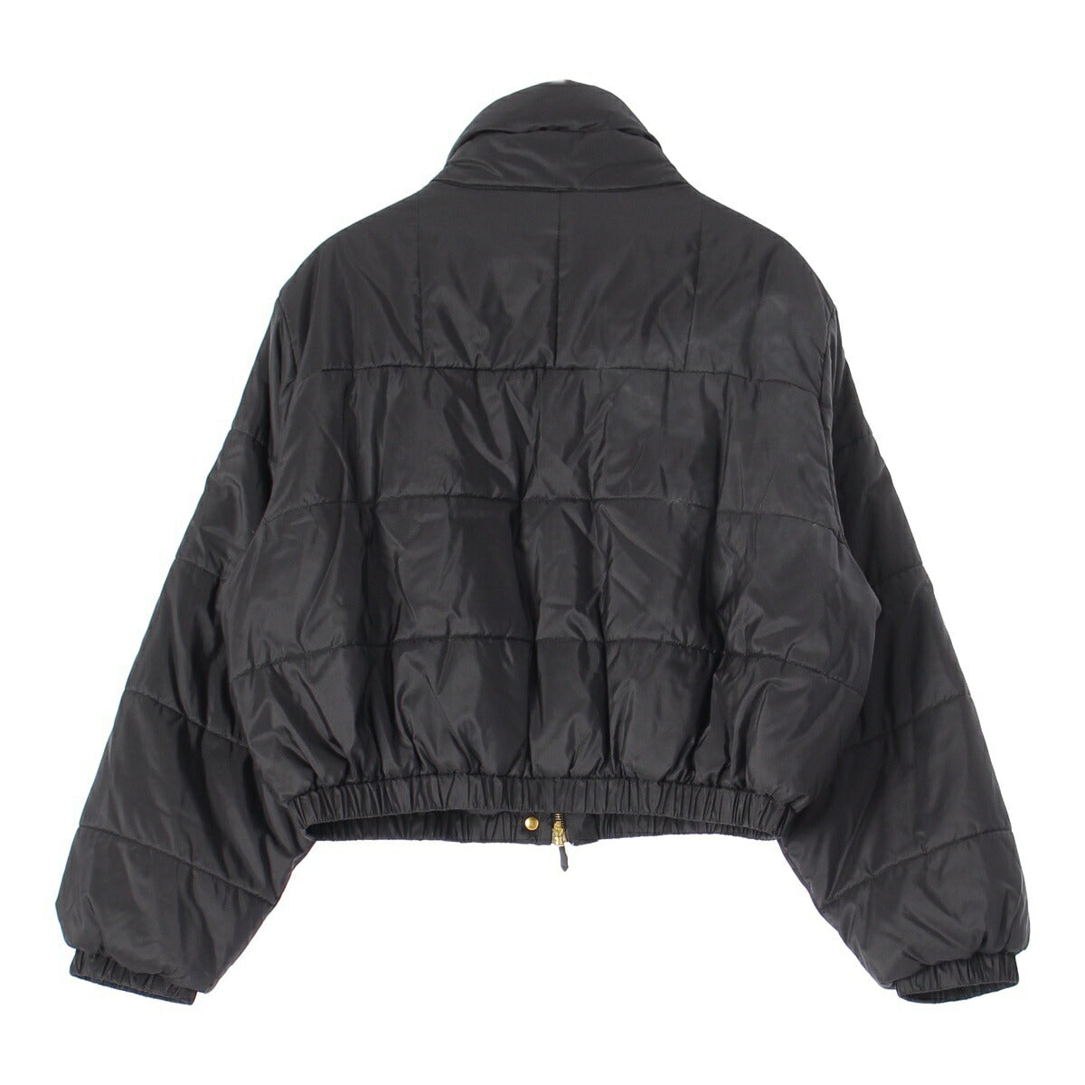 CHANEL Vintage paper tag, side logo, silk filling Down jacket P08814 black 40