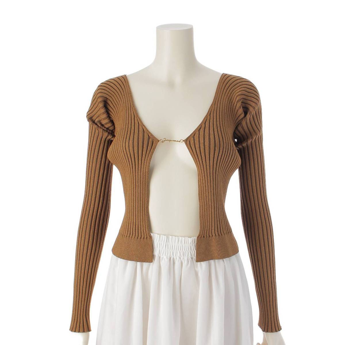 Jacquemus LA MAILLE PRALU LONGUE Cardigan 2193031 Brown 36 [Used] [Authenticated and Guaranteed Authentic] 212992