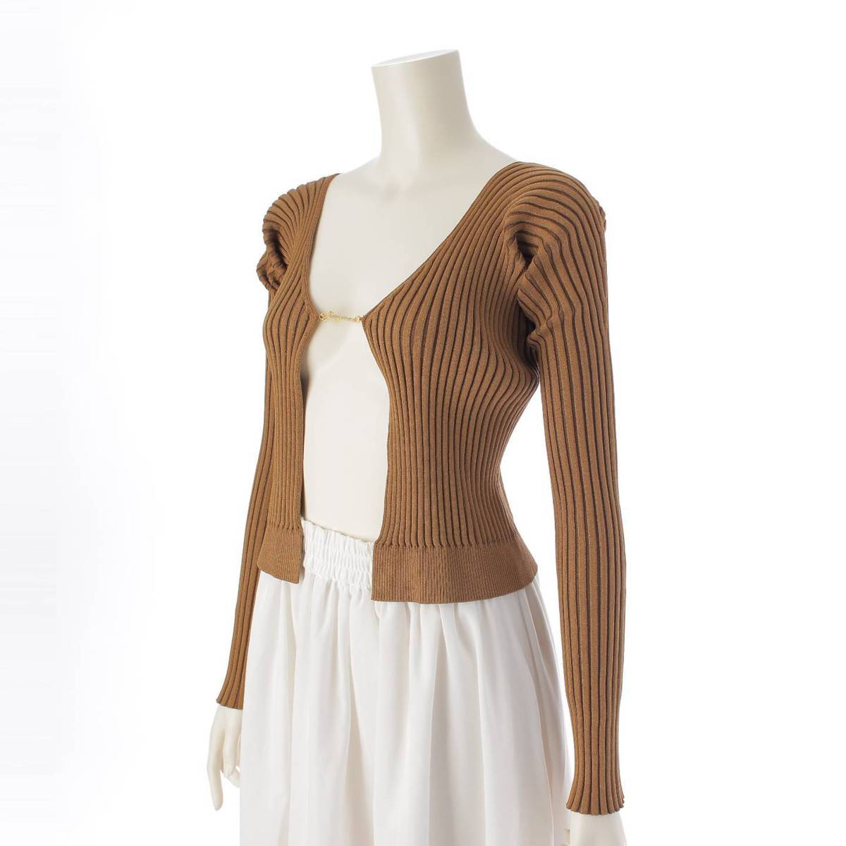 Jacquemus LA MAILLE PRALU LONGUE Cardigan 2193031 Brown 36 [Used] [Authenticated and Guaranteed Authentic] 212992