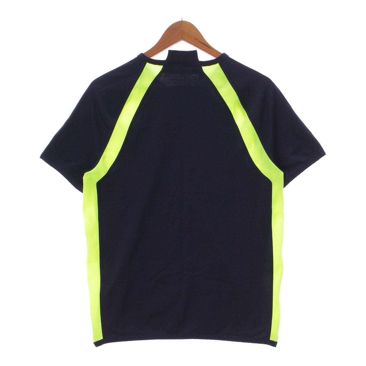 Louis Vuitton 13Stainless Steel Logo Neon Script Short Sleeve Cut and Sew T-Shirt RM131 Navy x Yellow S