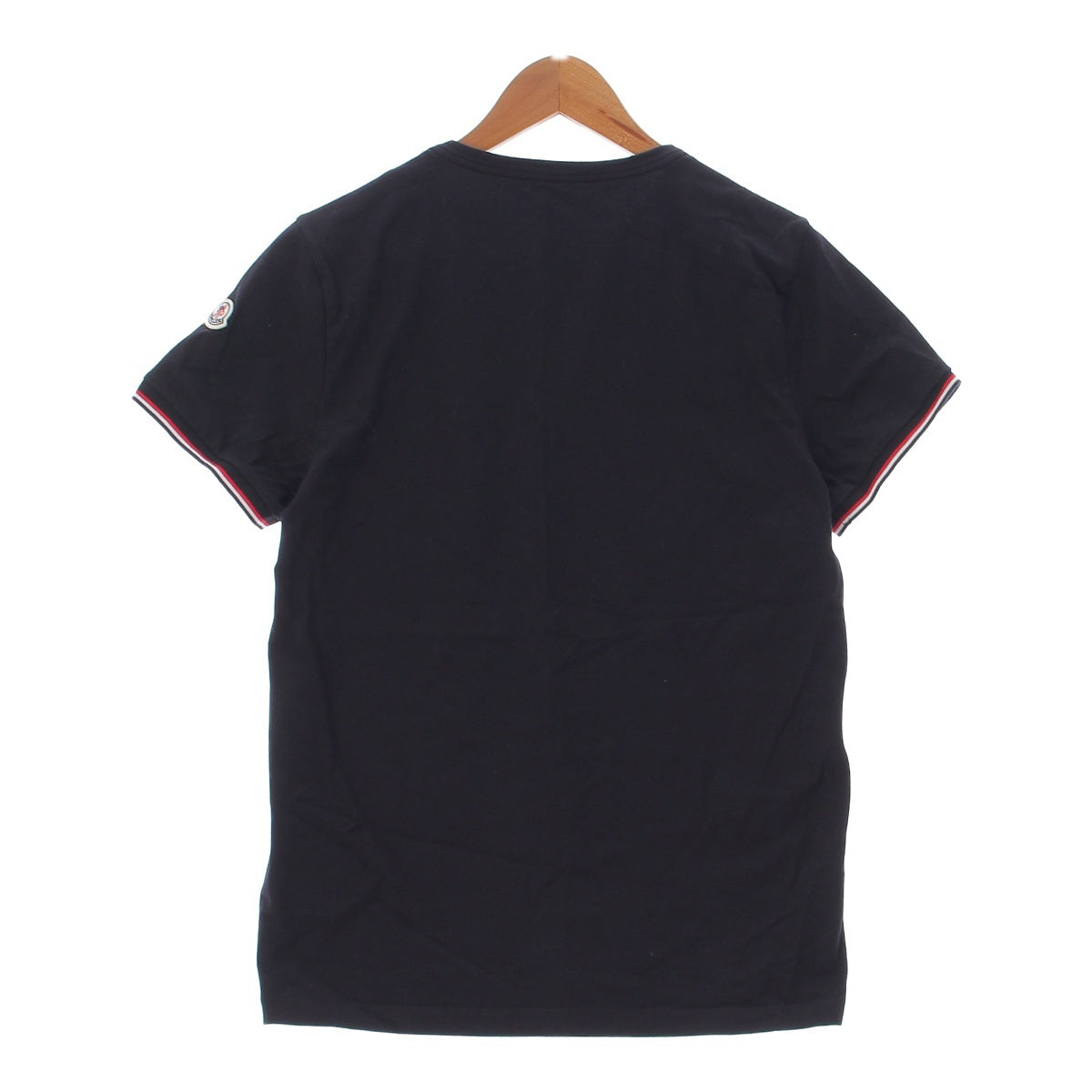 Moncler Cotton Sleeve Line Logo Patch Short Sleeve Cut and Sewn T-Shirt H10918C71600 Navy S