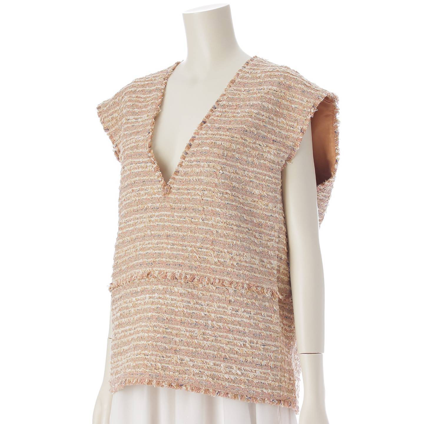 Drawer Fancy Tweed Cotton Sleeveless Vest Top Multicolor 36