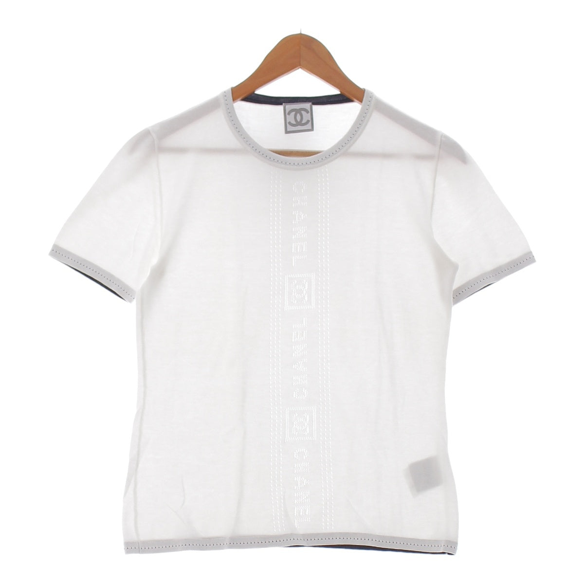 Chanel 07C Sport Line COCO Mark Logo Cotton Cut and Sew P30101 White 38