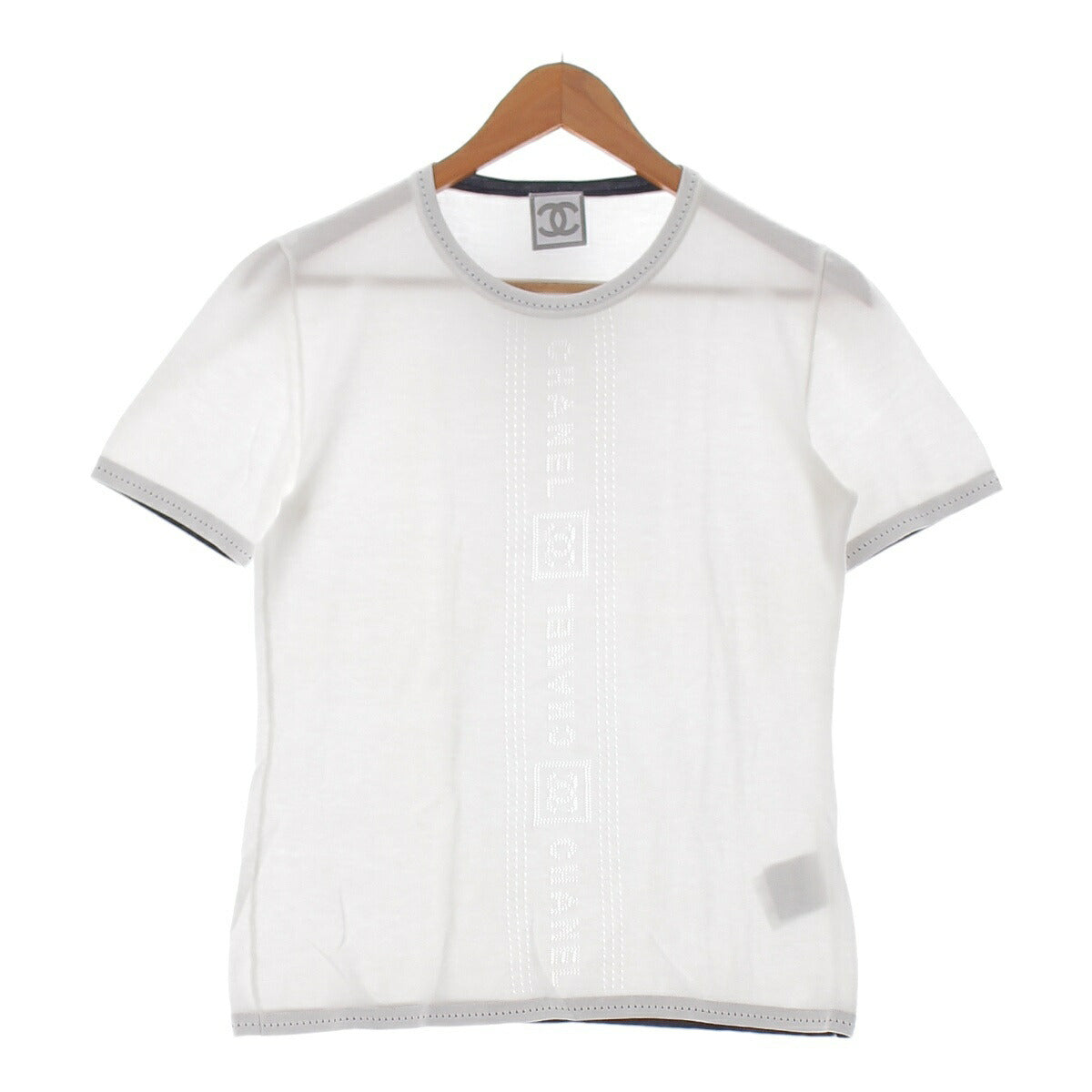 Chanel 07C Sport Line COCO Mark Logo Cotton Cut and Sew P30101 White 38 [Used] [Authentic Product Guaranteed]