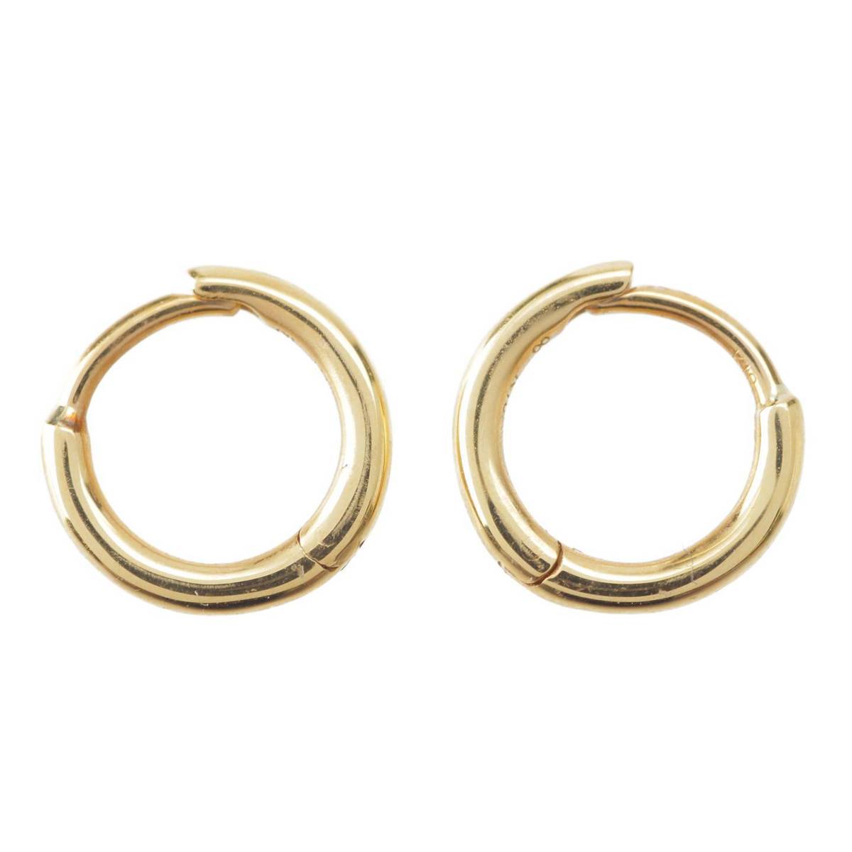 [Sonota] Hirotaka Manhattan hoop earrings, set of 2 for both ears, K18 yellow gold, 1.1g [Used] [Authenticated and guaranteed authentic] 213333