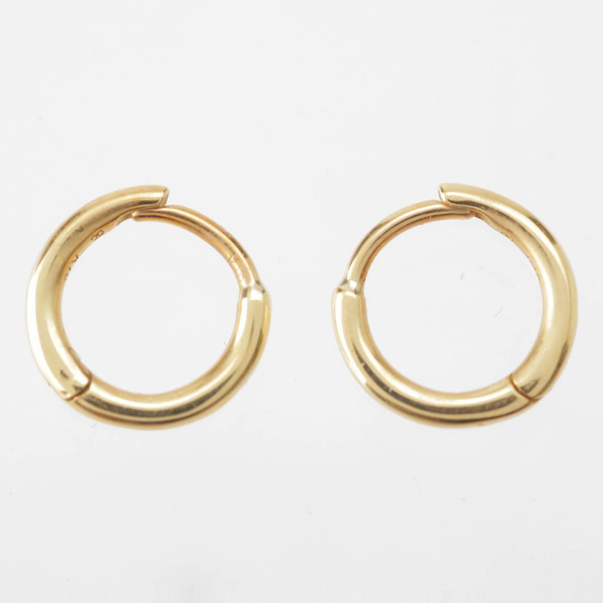 [Sonota] Hirotaka Manhattan hoop earrings, set of 2 for both ears, K18 yellow gold, 1.1g [Used] [Authenticated and guaranteed authentic] 213333