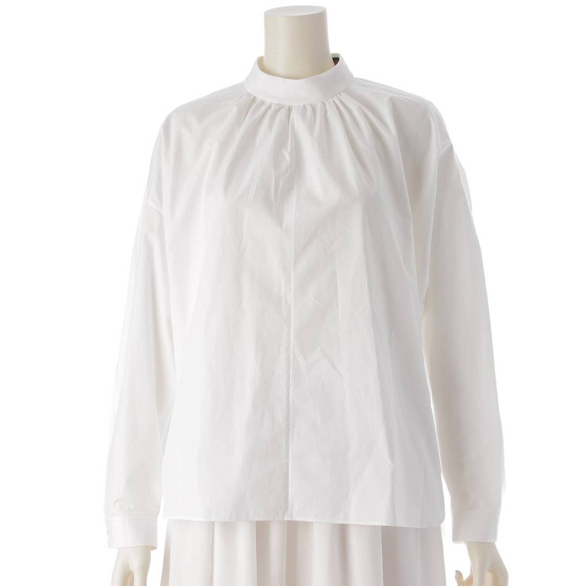 [Drawer] DRAWER Pullover Blouse Shirt Cotton 6521-299-1111 White 36 [Used] [Authenticated and Guaranteed Authentic] 213363