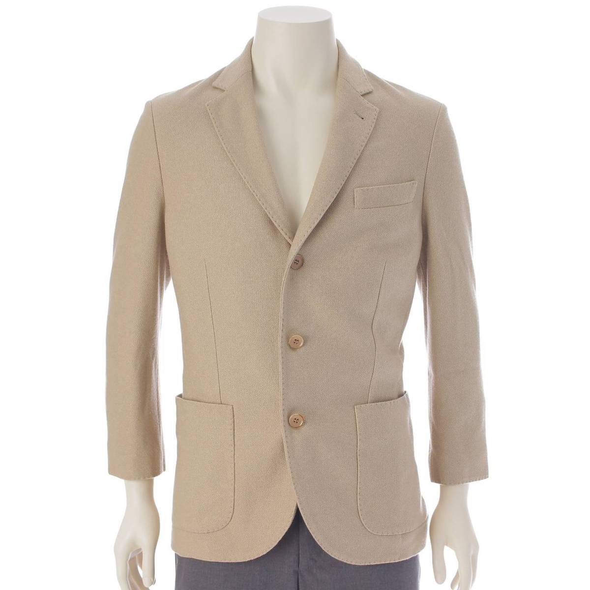 [Loro Piana] Loro Piana Men's Cashmere Silk Tailored Jacket FAI2572 Beige 46 [Used] [Authenticated and Guaranteed Authentic] 213551