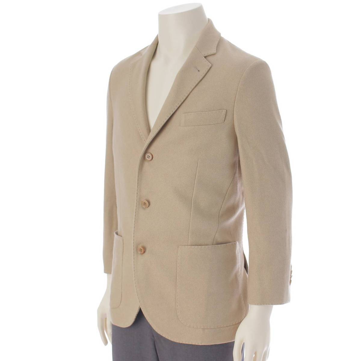 [Loro Piana] Loro Piana Men's Cashmere Silk Tailored Jacket FAI2572 Beige 46 [Used] [Authenticated and Guaranteed Authentic] 213551