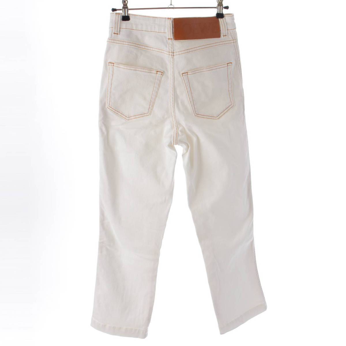 [Loewe] Loewe Logo Anagram Button Denim Pants Jeans Bottoms White 32 [Used] [Authenticated and Guaranteed Authentic] 213561