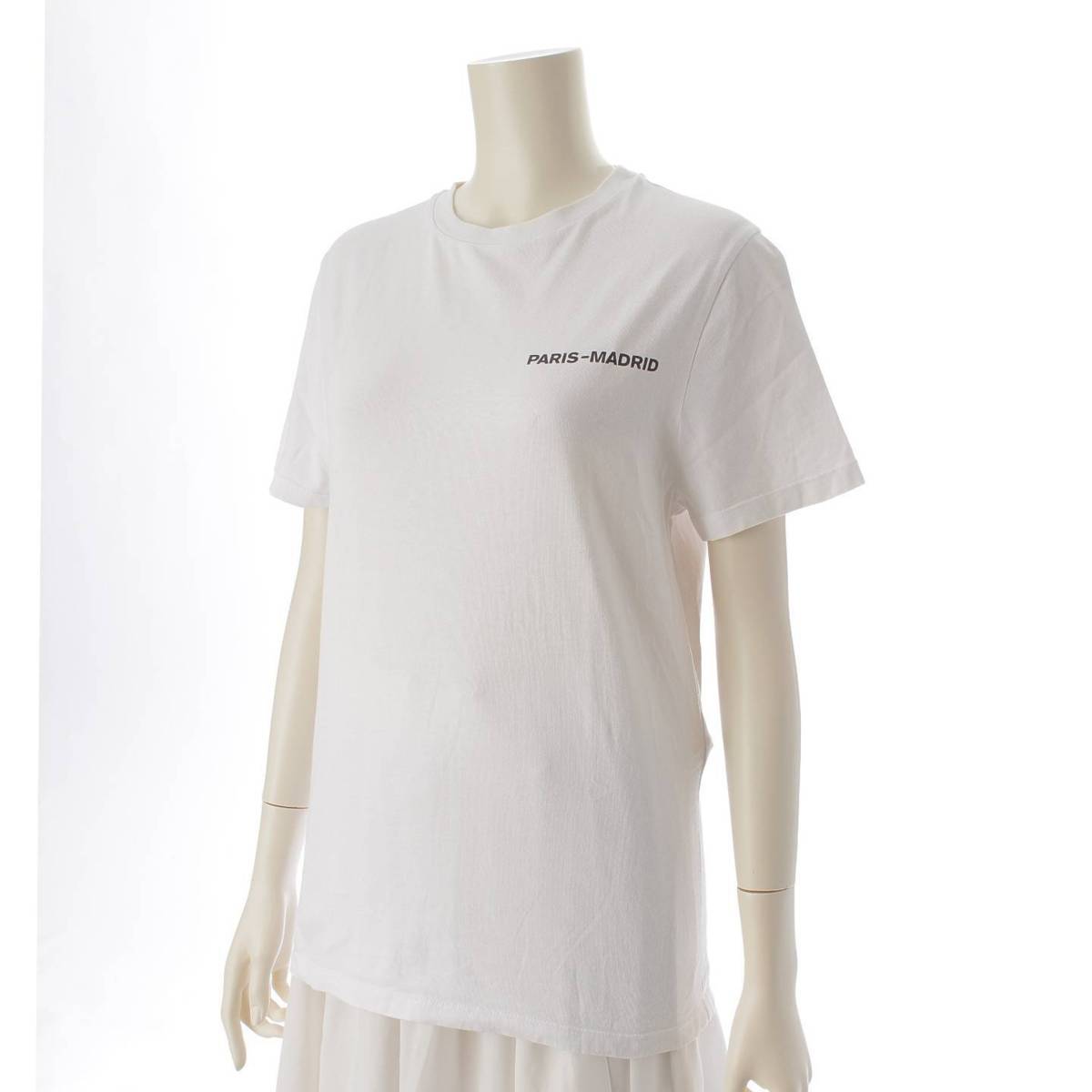 [Loewe] Loewe Back Logo Print Cotton Short Sleeve Crew Neck T-Shirt Cut and Sewn White S [Used] [Authenticated and Guaranteed Authentic] 213571