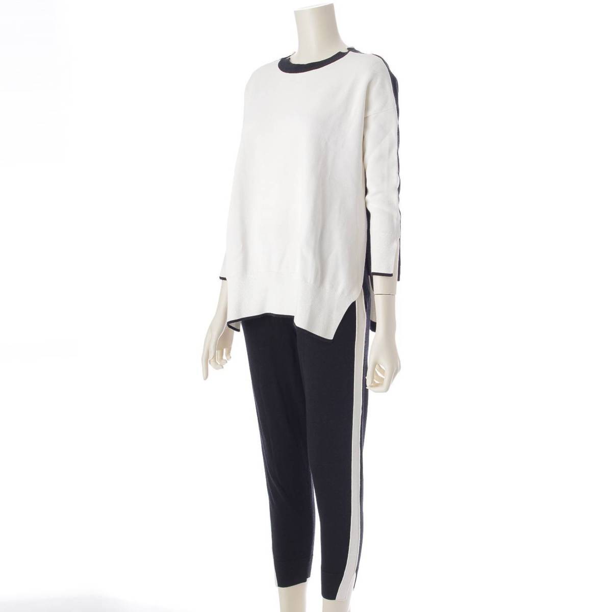 [Stella McCartney] Stella McCartney 2020 Cotton Blend Top & Pants Set White x Black 34/36 [Used] [Authenticated and Guaranteed Authentic] 213576