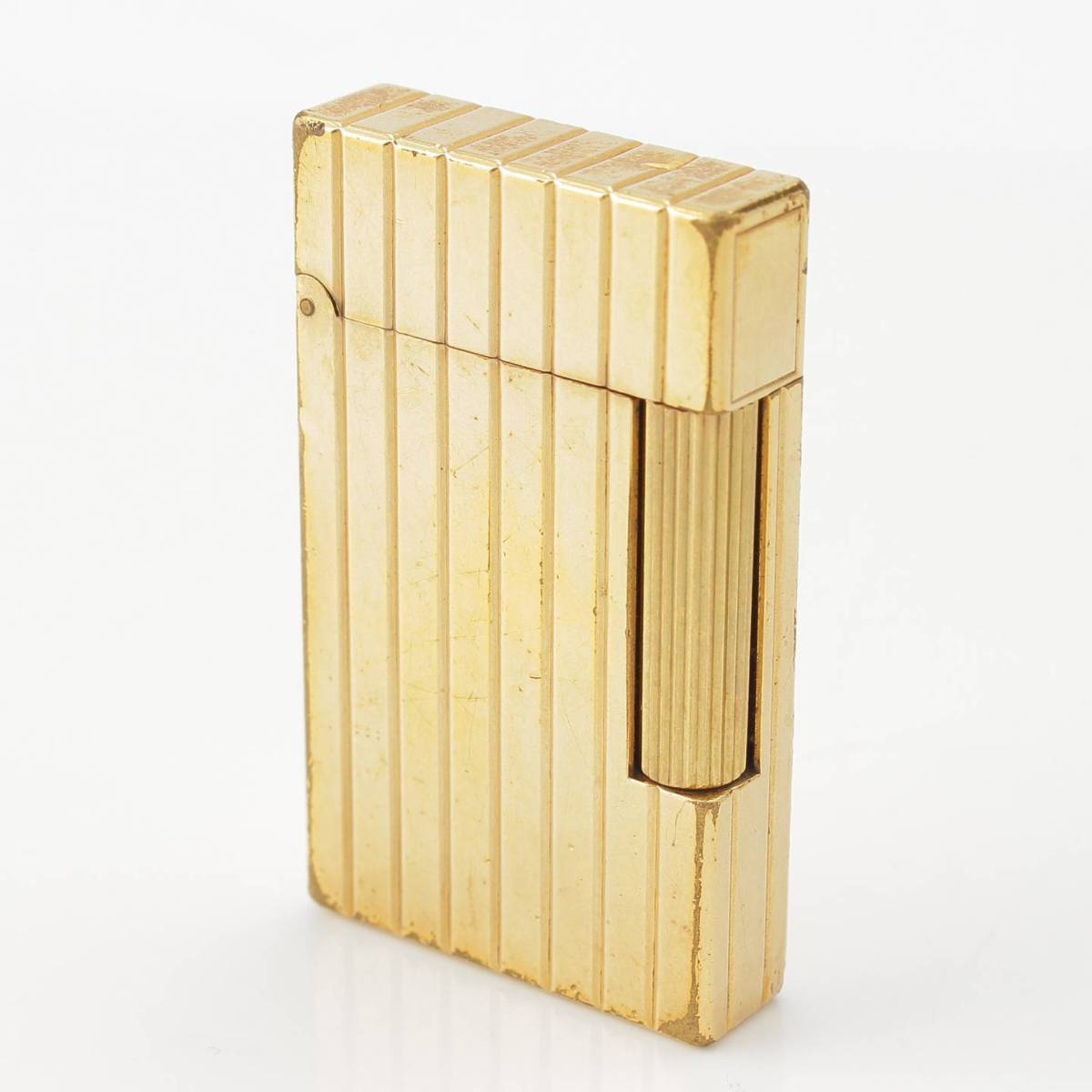 [Dupont] STDupont Line 2 Stripe Roller Gaslighter Smoking Accessory 16283 Gold [Used] [Authenticated and Guaranteed Authentic] 213696