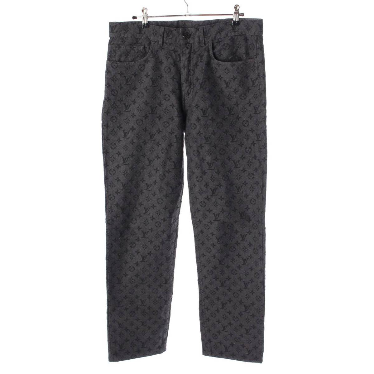 [Louis Vuitton] Louis Vuitton NBA Collaboration 21Stainless Steel Men's Monogram Denim Pants Jeans HKD05WZNY Black 30 [Used] [Authenticated and Guaranteed Authentic] 213869