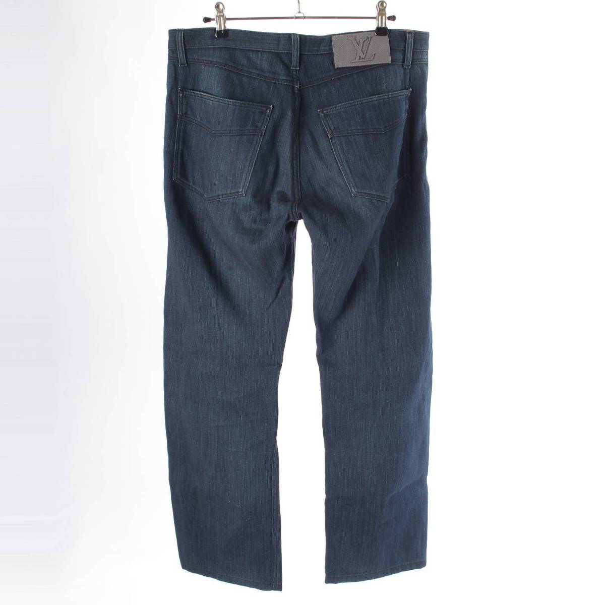 [Louis Vuitton] Louis Vuitton Men's Cotton Jeans Denim Pants Bottoms LV Logo Indigo 40 [Used] [Authenticated and Guaranteed Authentic] 213871