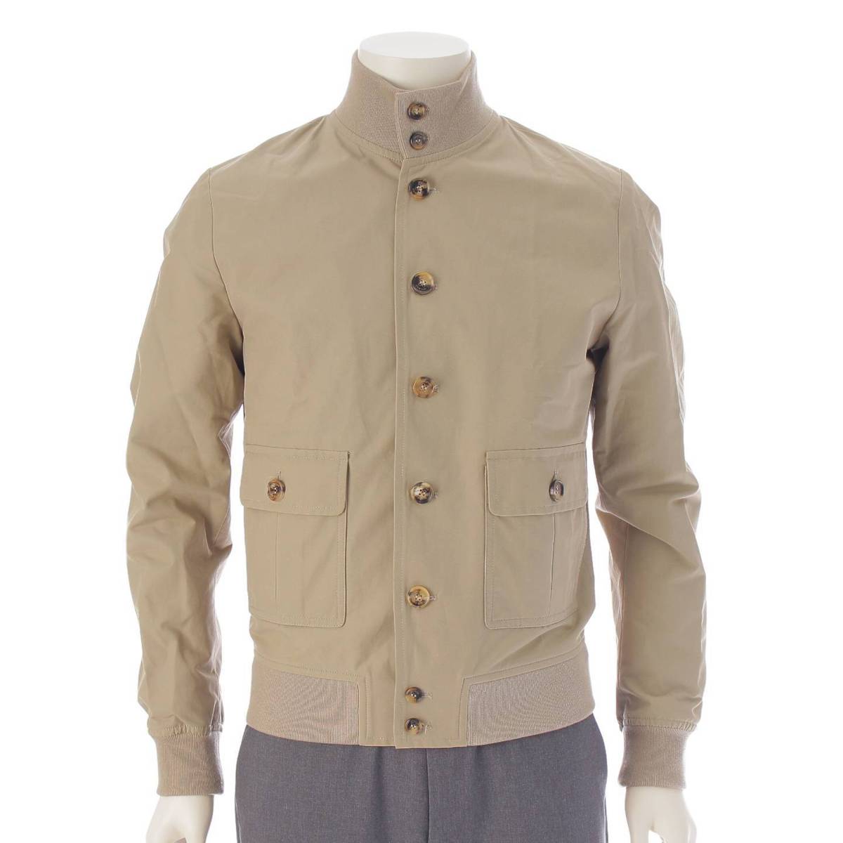 [Sonota] Balster Men's Water Repellent Cotton Stand Collar Jacket Blouson Beige 46 [Used] [Authenticated and Guaranteed Authentic] 213910