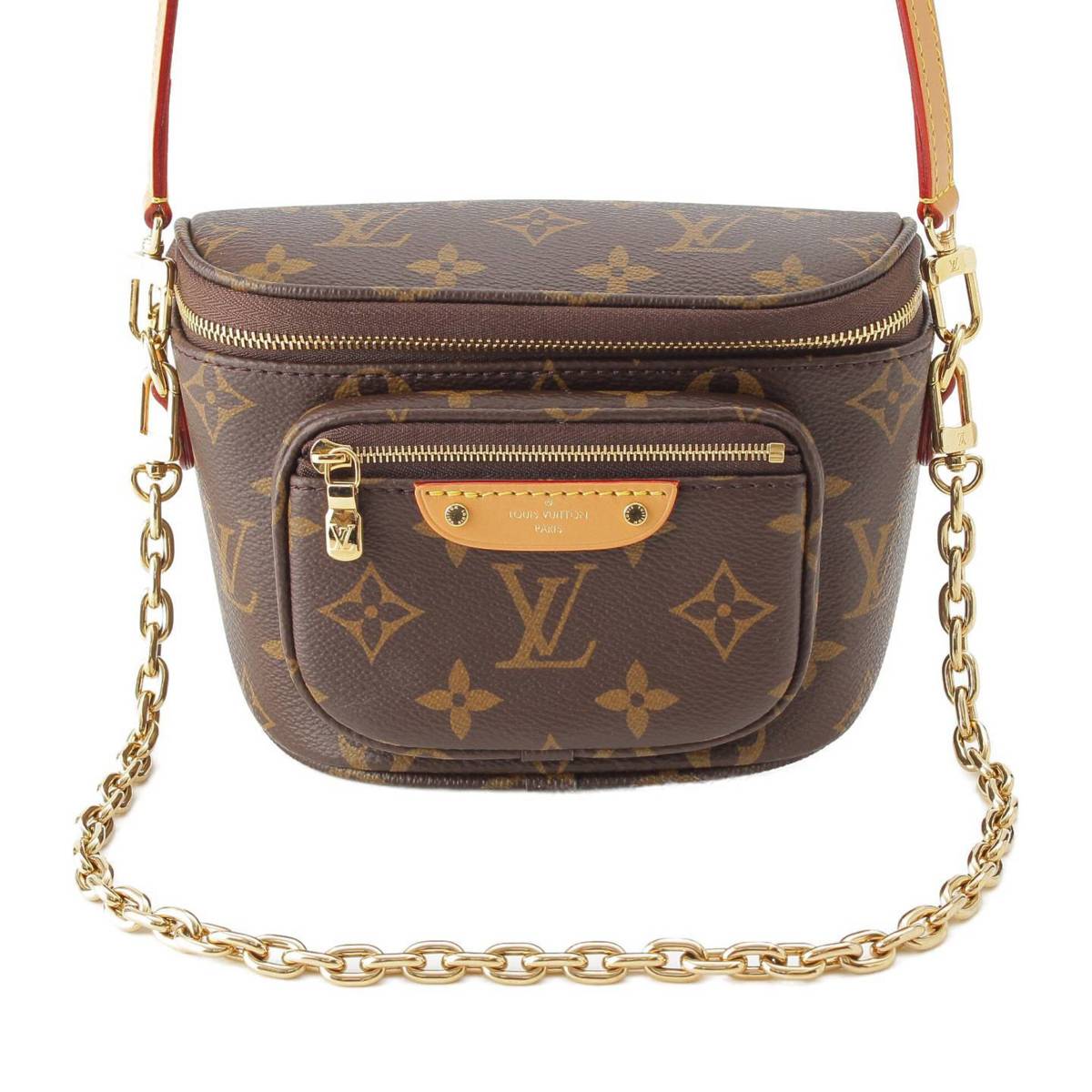 [Louis Vuitton] Louis Vuitton Monogram Mini Bum Bag 2way Chain Shoulder Bag M82335 Brown [Used] [Authenticated and Guaranteed Authentic] 214105