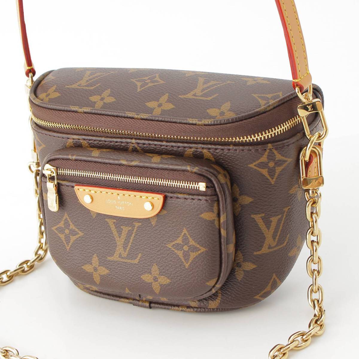 [Louis Vuitton] Louis Vuitton Monogram Mini Bum Bag 2way Chain Shoulder Bag M82335 Brown [Used] [Authenticated and Guaranteed Authentic] 214105