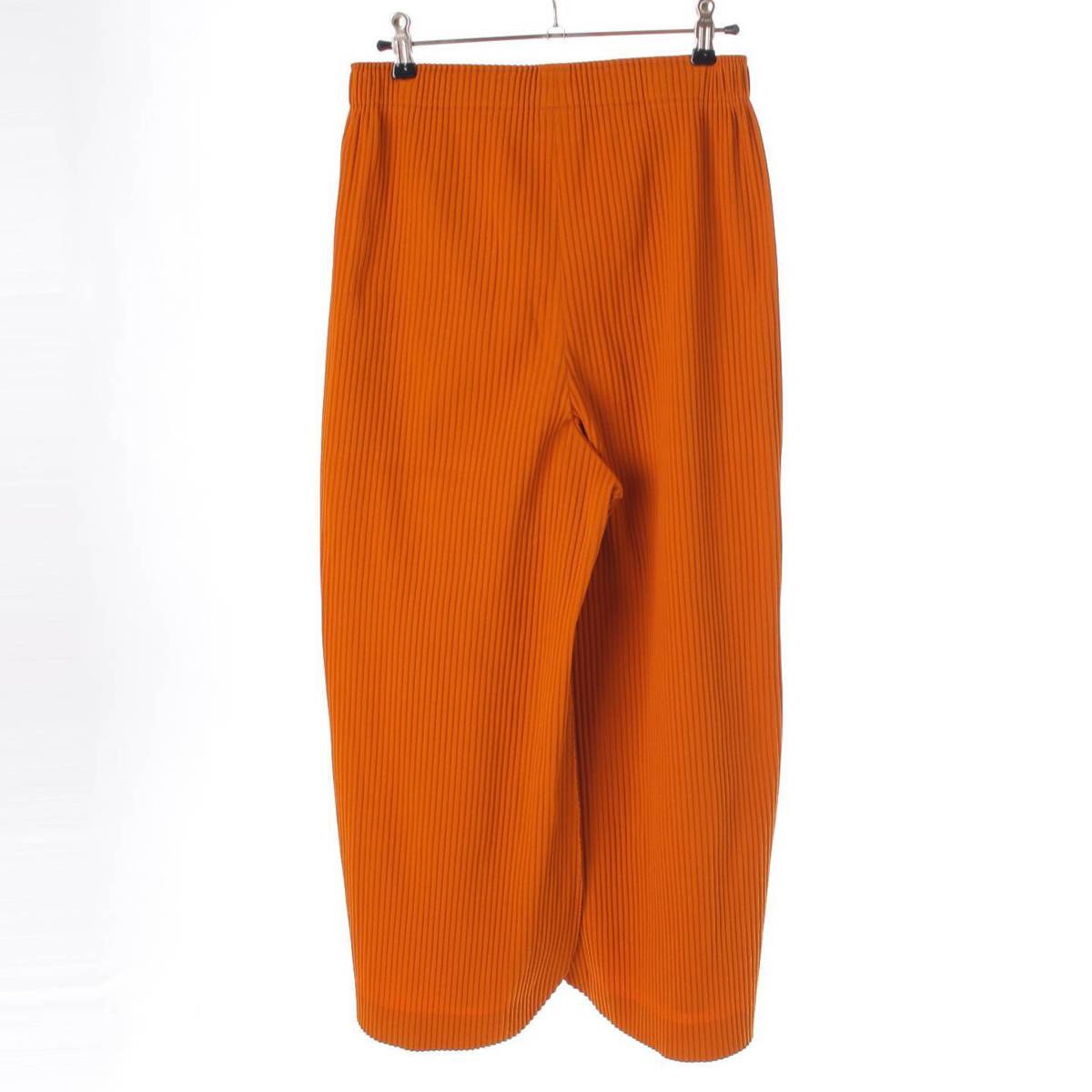 [me ISSEY MIYAKE] me ISSEY MIYAKE FINE KNIT Pleated Wide Pants Bottoms MI42KF787 Orange [Used] [Authenticated and Guaranteed Authentic] 214135