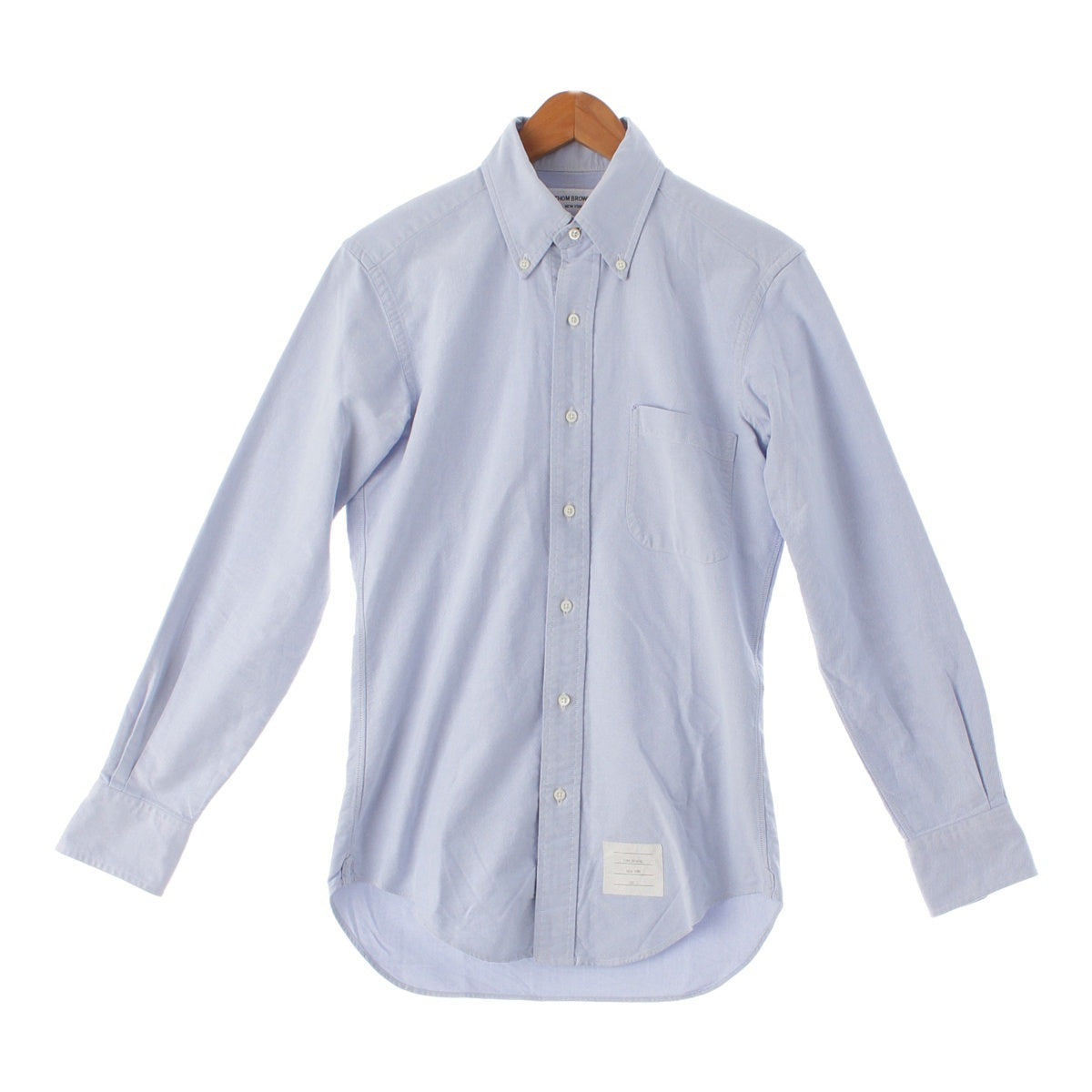 THOM BROWNE cotton Button down Long sleeve shirt blouse tops blue 1