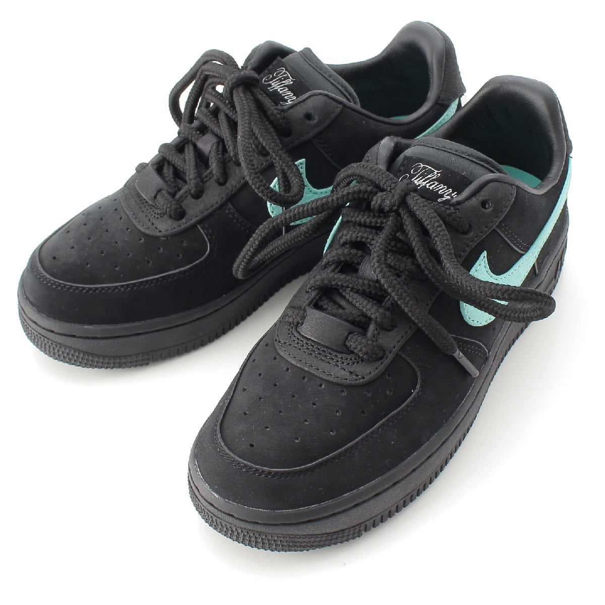 TIFFANY&Co. × Nike 23 years Air Force 1 Low 1837 Nubuck sneakers shoes DZ1382-001 black 23.5