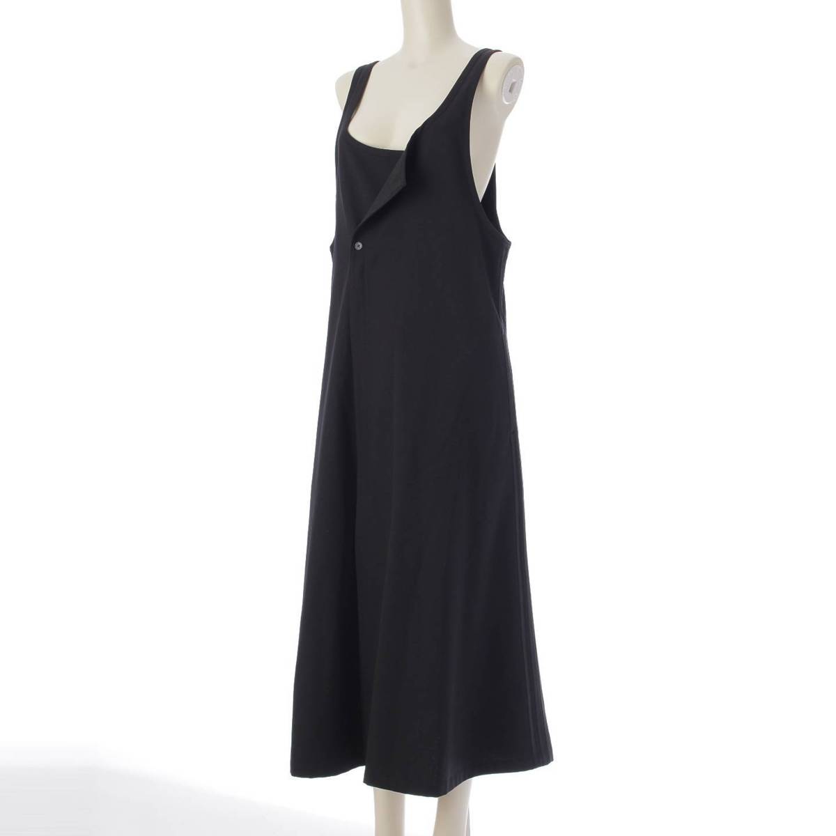 [Y-3] Y-3 Front Zip Sleeveless Dress Side Line FN3445A2E001 Black XS [Used] [Authenticated/Genuine Product Guaranteed] 214278