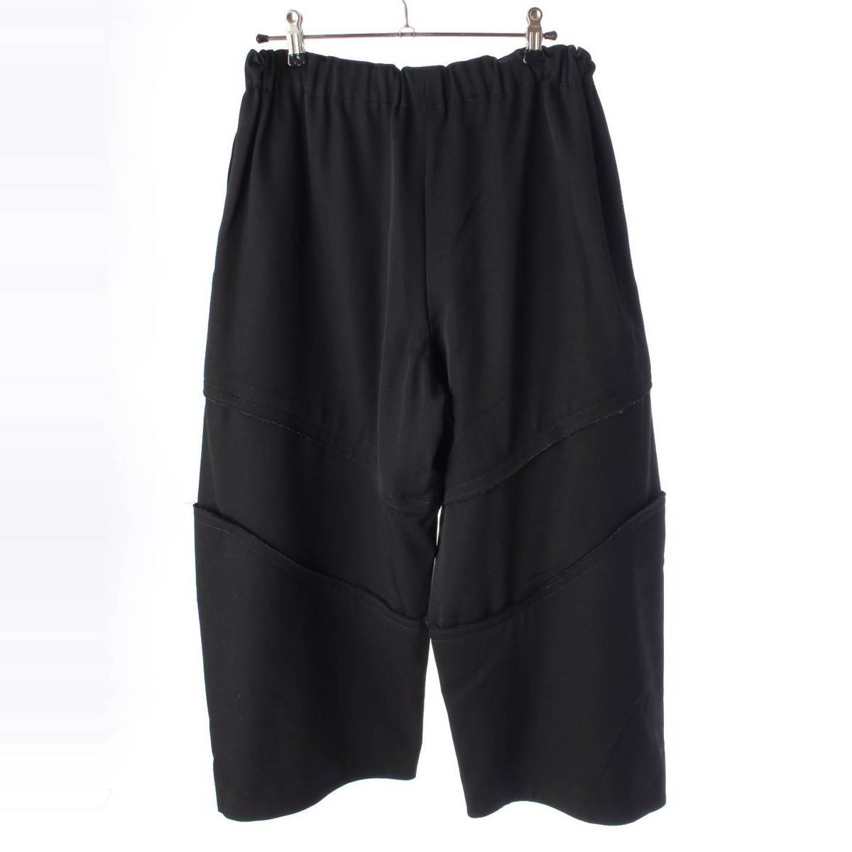 [Comme des Garcons] Comme des Garcons 23AW Cropped Wide Pants, Raw Hem, Switching, GL-P010, Black, S, [Used] [Authenticated, Guaranteed Authentic] 214282