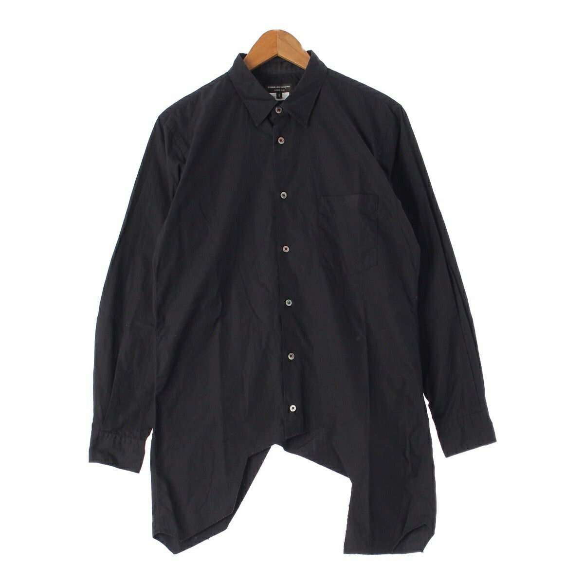 Comme des Garcons Homme Plus AD2015 Deformed Cut Long Shirt Tops PQ-B005 Black S [Used] [Authentic Product Guaranteed]