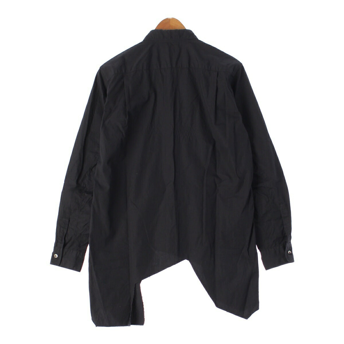 Comme des Garcons Homme Plus AD2015 Deformed Cut Long Shirt Tops PQ-B005 Black S [Used] [Authentic Product Guaranteed]