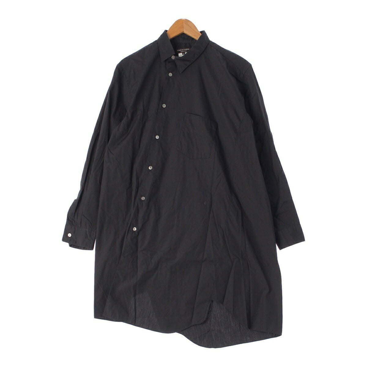 Comme des Garcons Homme Plus AD2018 Asymmetrical Long Shirt Long Sleeve Top Black S [Used] [Authentic Product Guaranteed]