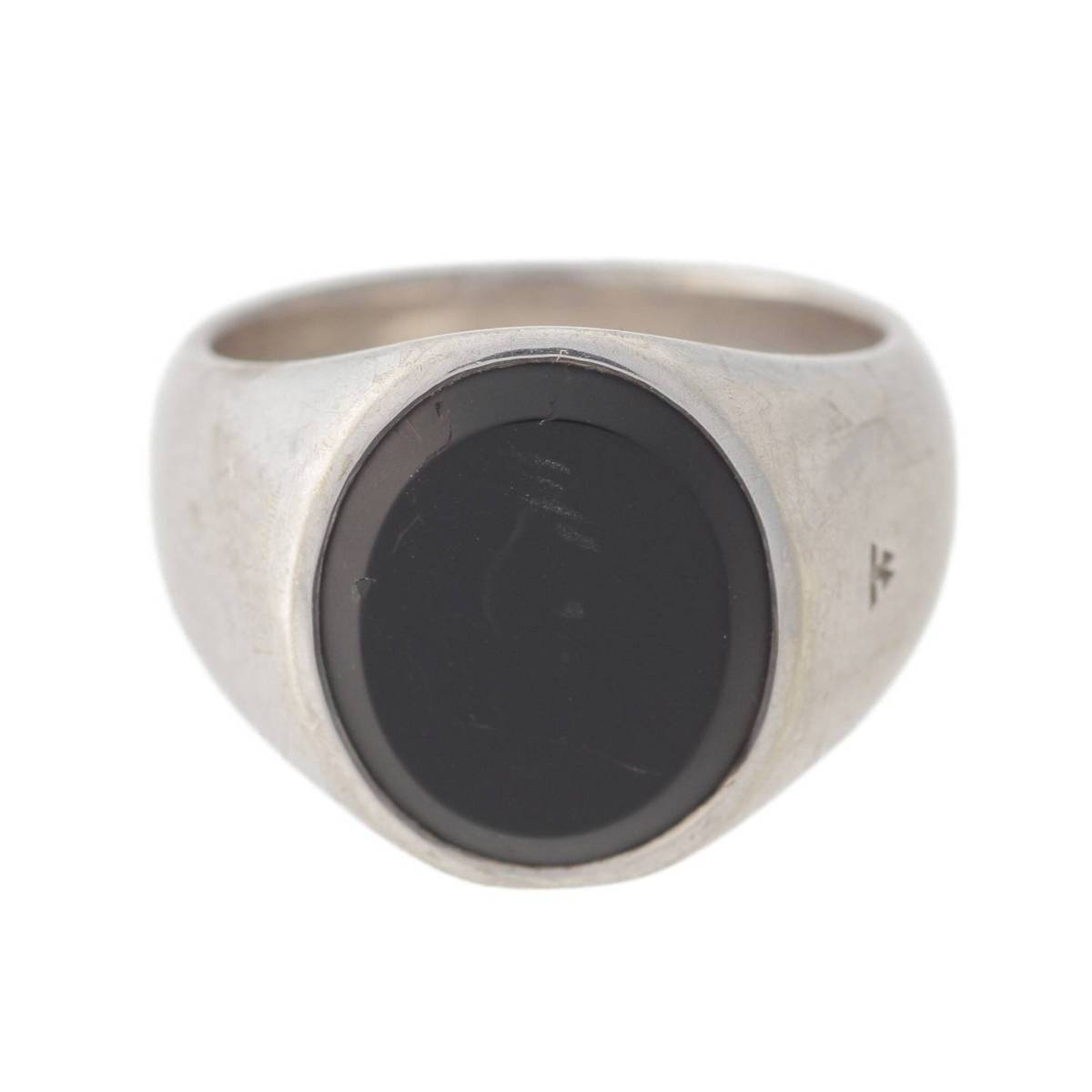 [Sonota] Tom Wood Men's Oval Ring 925 R74IEMBO01S925 Silver x Black 11.4g [Used] [Authenticated and Guaranteed Authentic] 214417