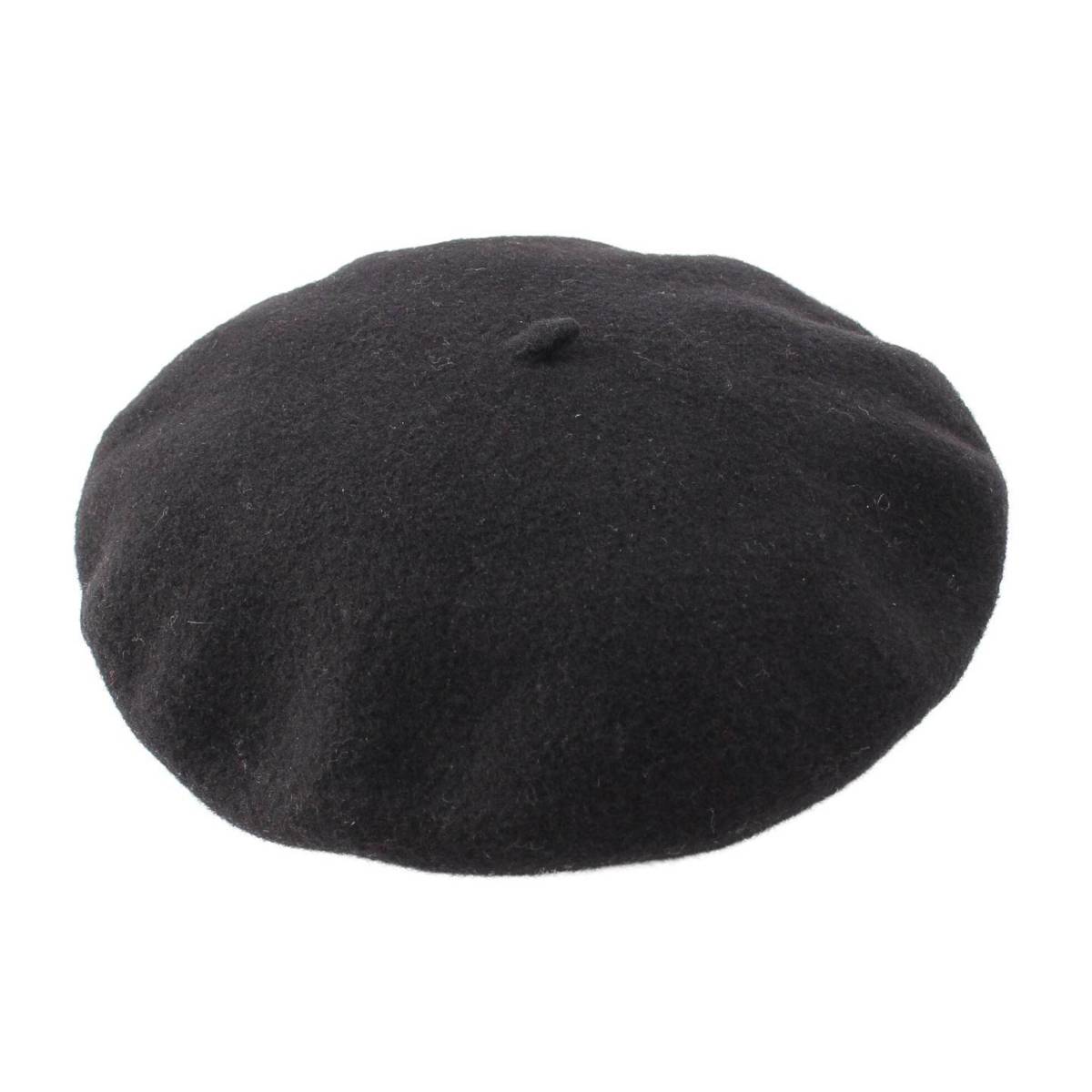 [Chanel] Chanel Vintage Beret Wool Material COCO Mark Hat Black [Used] [Authenticated/Genuine Product Guaranteed] 214628